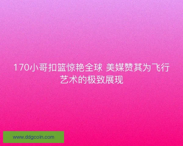 170小哥扣篮惊艳全球 美媒赞其为飞行艺术的极致展现